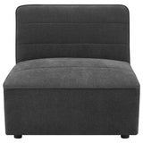 Sunny 6-Piece Modular Sectional Sofa, Dark Charcoal