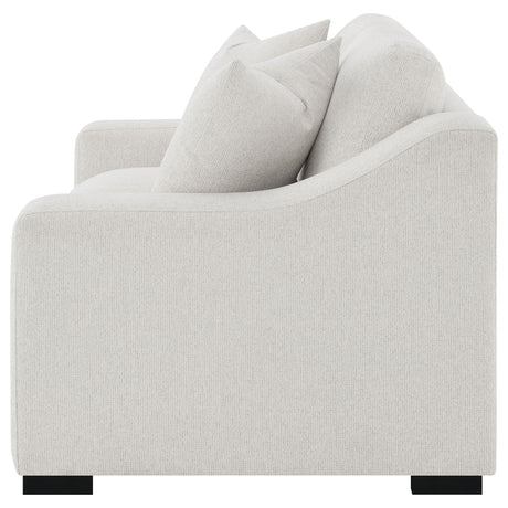 Ashlyn Fabric Upholstered Track Arm Loveseat Sand