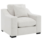 Ashlyn Fabric Upholstered Track Arm Accent Chair, Sand