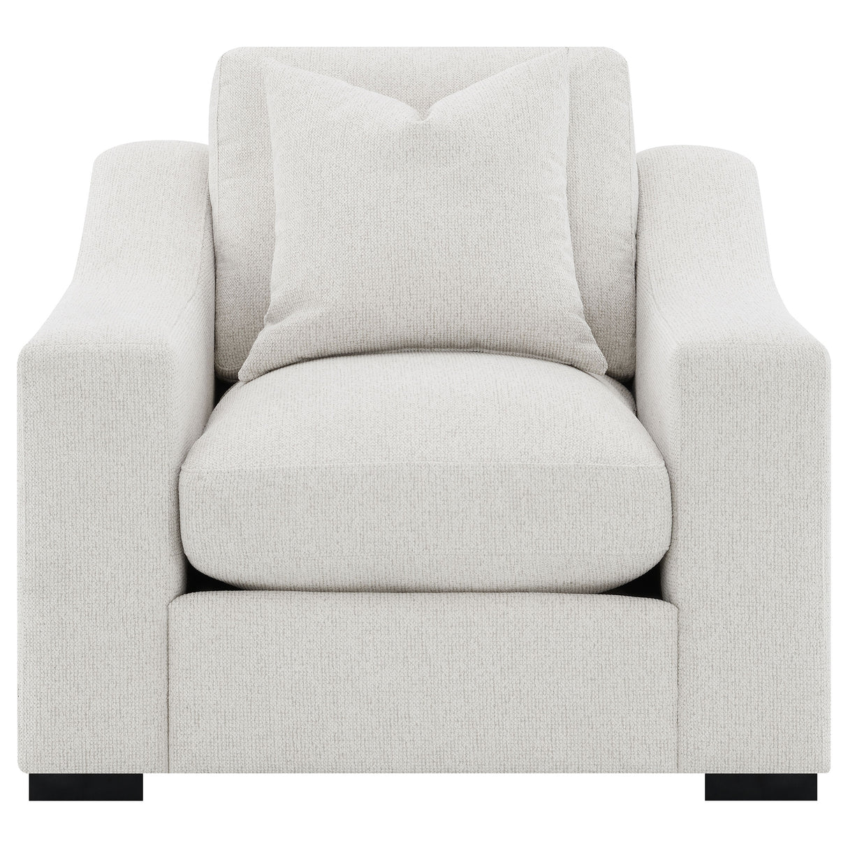 Ashlyn Fabric Upholstered Track Arm Accent Chair, Sand