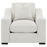 Ashlyn Fabric Upholstered Track Arm Accent Chair, Sand