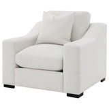 Ashlyn Fabric Upholstered Track Arm Accent Chair, Sand