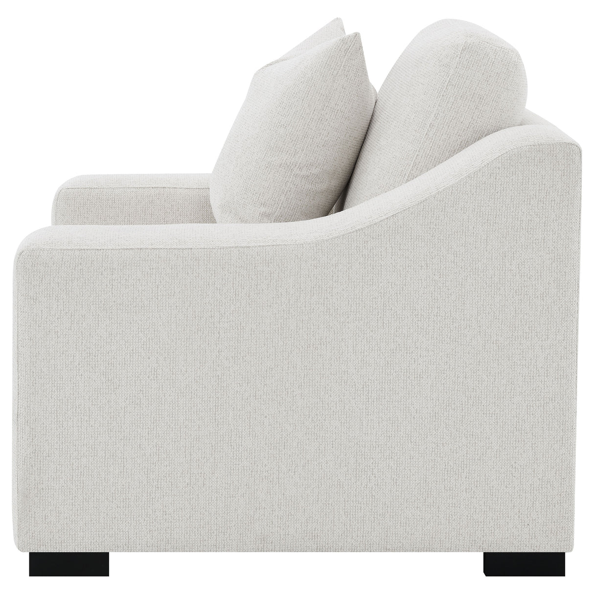 Ashlyn Fabric Upholstered Track Arm Accent Chair, Sand