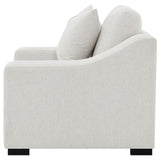 Ashlyn Fabric Upholstered Track Arm Accent Chair, Sand