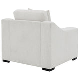 Ashlyn Fabric Upholstered Track Arm Accent Chair, Sand