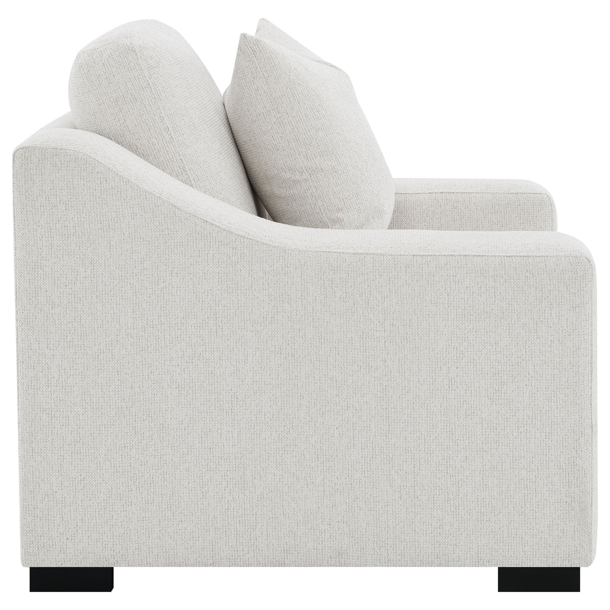 Ashlyn Fabric Upholstered Track Arm Accent Chair, Sand