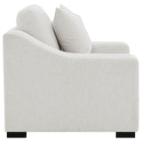 Ashlyn Fabric Upholstered Track Arm Accent Chair, Sand