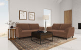 Selma 2-Piece Rust Velvet Crescent Arm Sofa Set