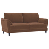 Selma 2-Piece Rust Velvet Crescent Arm Sofa Set