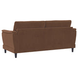 Selma 2-Piece Rust Velvet Crescent Arm Sofa Set