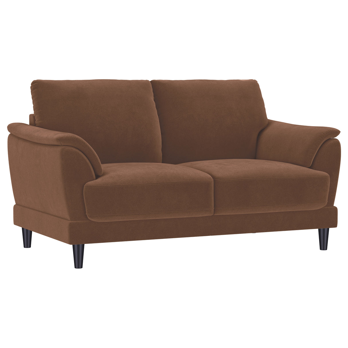 Selma 2-Piece Rust Velvet Crescent Arm Sofa Set