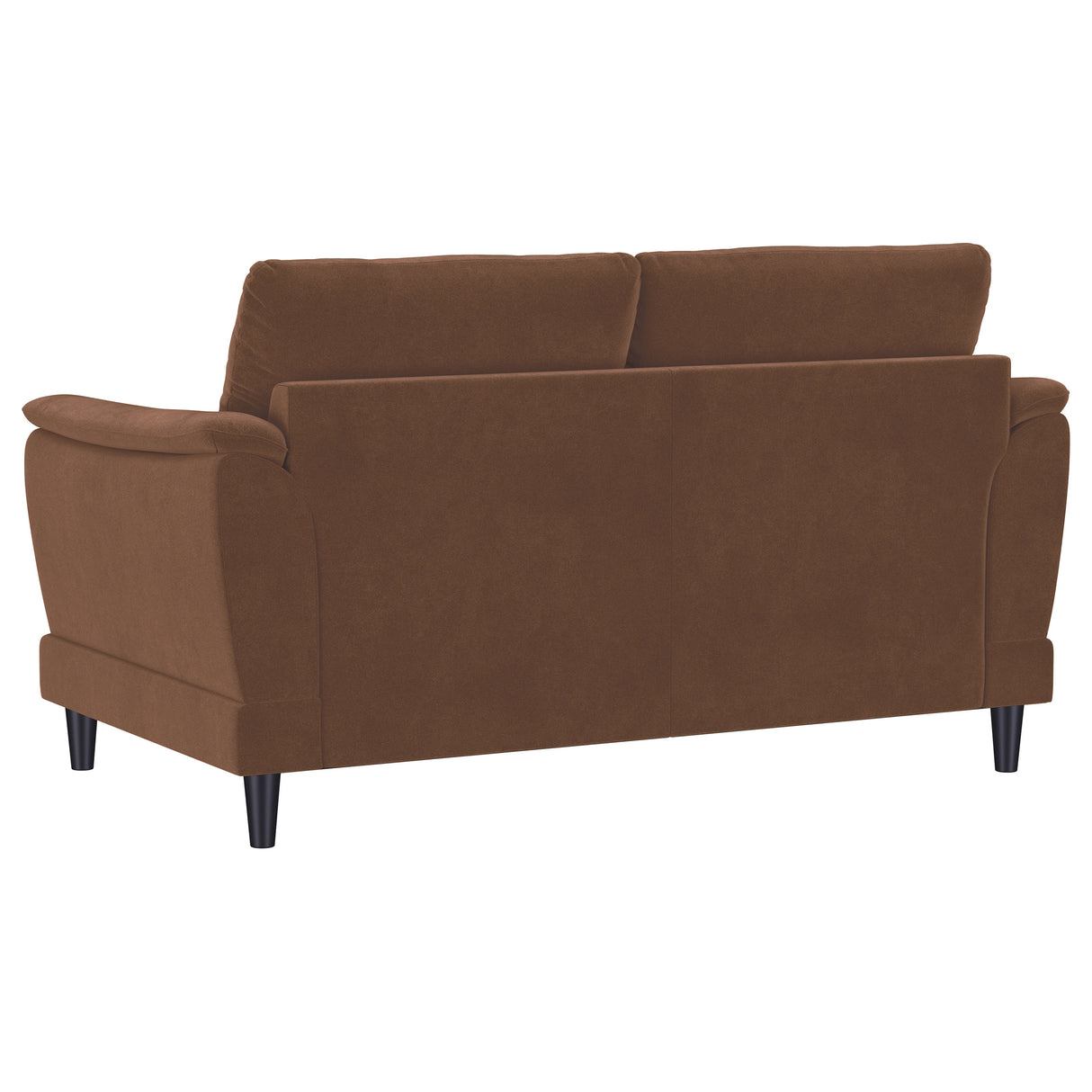 Selma 2-Piece Rust Velvet Crescent Arm Sofa Set