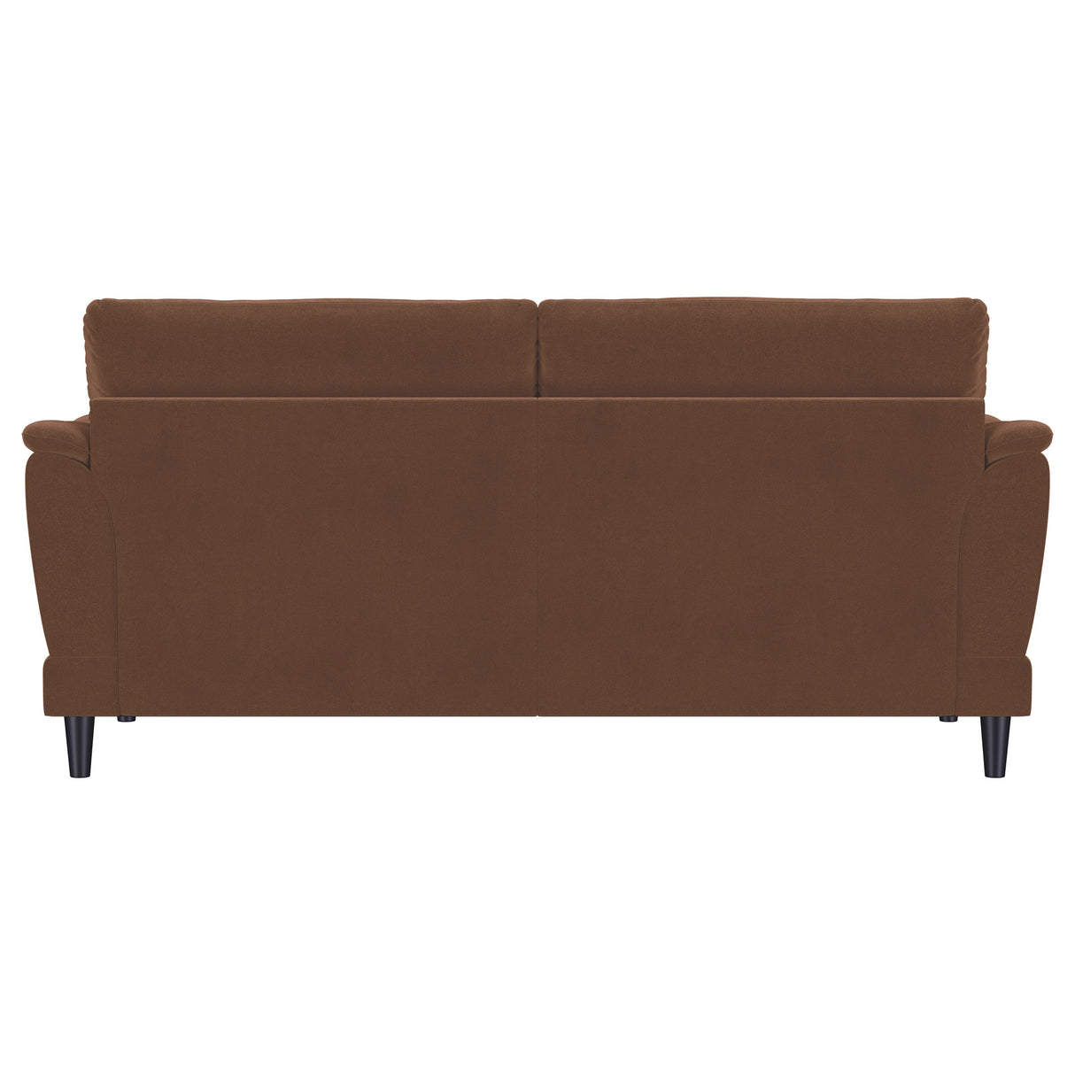 Selma Velvet Upholstered Crescent Arm Sofa - Rust