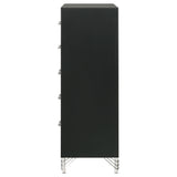Malcolm - 5 Drawer Bedroom Chest - Black