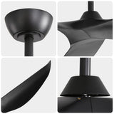 38" Ceiling Fan Without Light With DC Motor And Remote Control