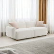 Darius - Boucle Sofa With 2 Toss Pillows - Beige - Stationary Sofas - Alpine Outlets
