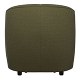 Barrel Chair With Nesting Ottoman - Forest Green
