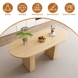 Modern Farmhouse Oval Dining Table With Slim Base
