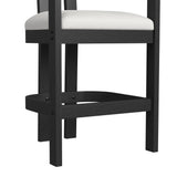 Portland - Arm Barstool (Set of 2) - Black / White