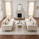 2 Pieces Sofa Sofa Set With Removable Cushions For Home Apartment