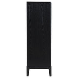 Mason - 5 Drawer Chest With Fluted Design - Black