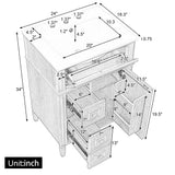 Bathroom Vanity With Sink, Cabinet With Flip Out Drawer, 2 Soft Close Drawers, 1 Soft Close Door - Wood