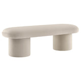 56 Inch Performance Velvet Bench with Cylindrical Legs and Overhang Seat - Benches available at Alpine Outlets in Denver