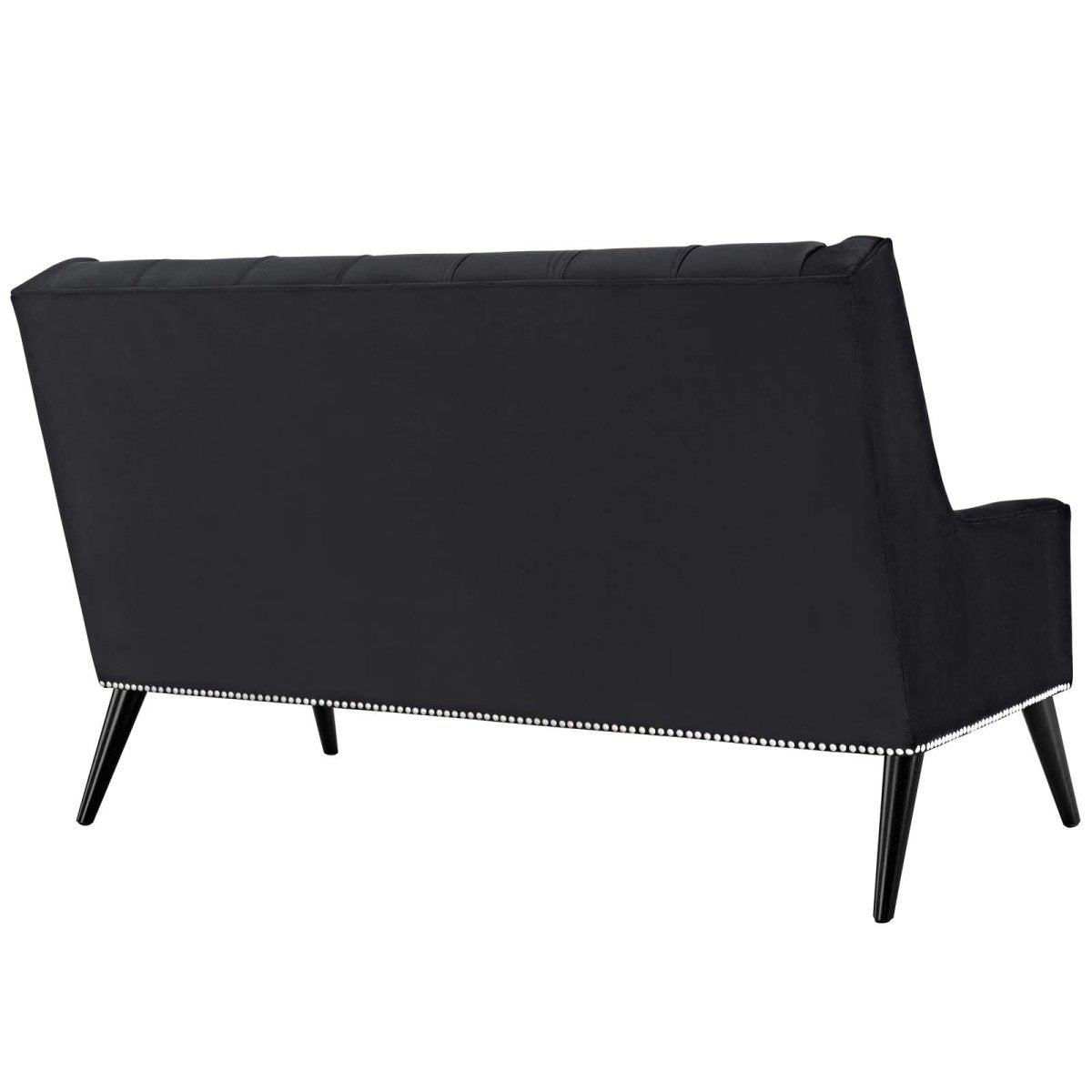 56 Inch Performance Velvet Loveseat with Nailhead Detail - Loveseats available at Alpine Outlets in Denver