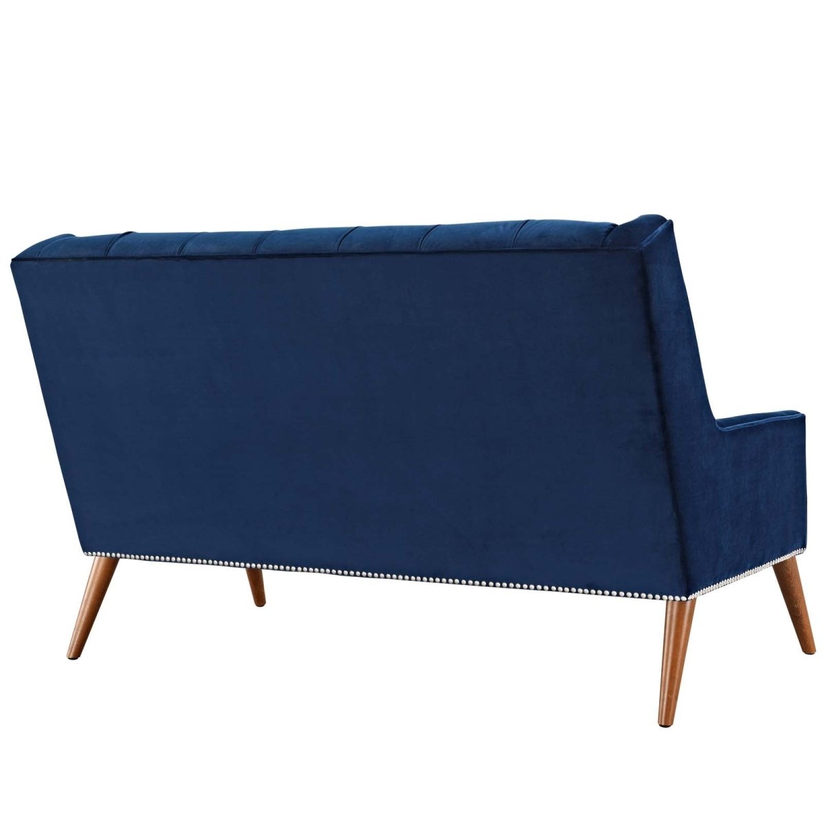 56 Inch Performance Velvet Loveseat with Nailhead Detail - Loveseats available at Alpine Outlets in Denver