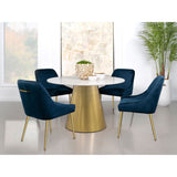 Earline - Round Dining Table - White Marble