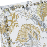 Floral Accent Armchair With Nailhead Trim