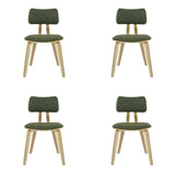 Jaguar - Curved Back Wood Dining Chair With Faux Leather Seat