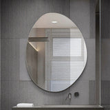 Asymmetrical Bathroom Wall Mirror - Silver