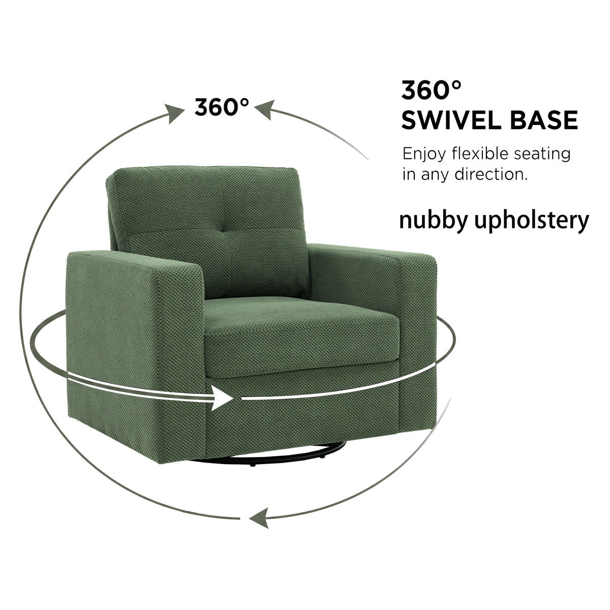 360 Degree Rotation Single Sofa Chair For Living Room