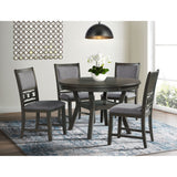 Amherst - Dining Side Chair With Fabric Cushion Side Stretcher (Set of 2) - Gray Finish