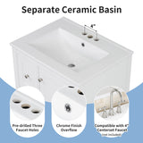Modern Bathroom Vanity With Storage, Adjustable Shelf