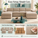 Modular Sectional Sofa, Reversible Set