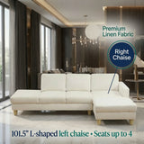 L - Shaped Sectional Sofa With Chaise & Ottoman