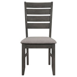 Padded Seat Side Chairs With Tapered Slats (Set of 2)