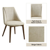 Willene - Polished Microfiber Side Chair (Set of 2) - Beige - Chair Sets - Alpine Outlets