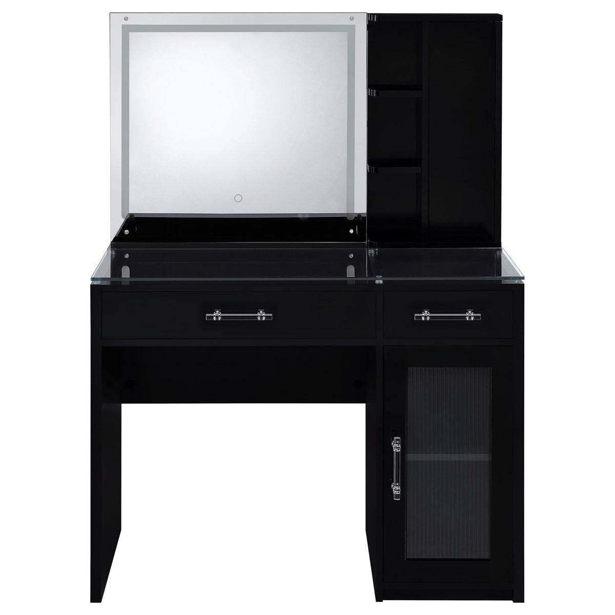 Kerr - 2 Drawer Makeup Vanity Table With Mirror And Stool