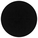 Allende - Round Dining Pedestal Table With Carved Base - Black