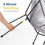 Acapulco Style 3 Piece Patio Bistro Set With Chairs