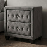 Sophia - 2 Drawer Upholstered Nightstand