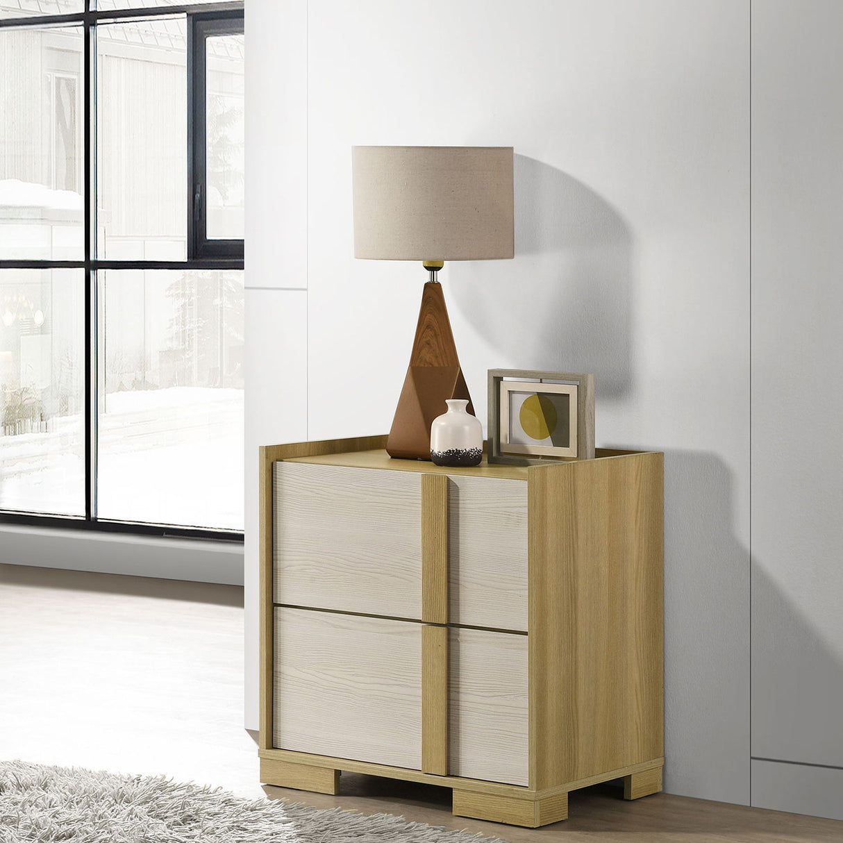 Lincoln - 2 Drawer Nightstand - Natural
