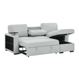 Tracey - Sofabed With Pullout - Silver