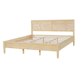 Classic Platform Bed Frame With Panel Headboard