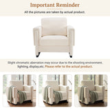 Upholstered Accent Armchair With Square Arm
