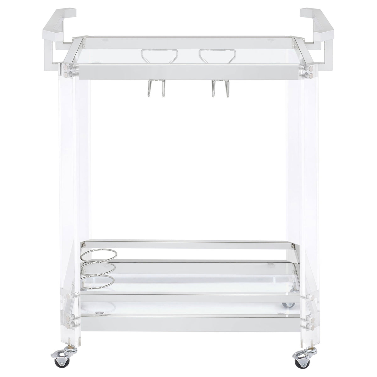 Kempton - 2 Tier Bar Cart - Chrome