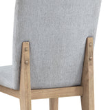 Caspian - Linen And Oak Finish Dining Chair (Set of 2) - Gray - Chair Sets - Alpine Outlets